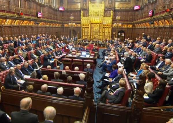 A packed House of Lords as peers voted to defy the Government over Brexit.