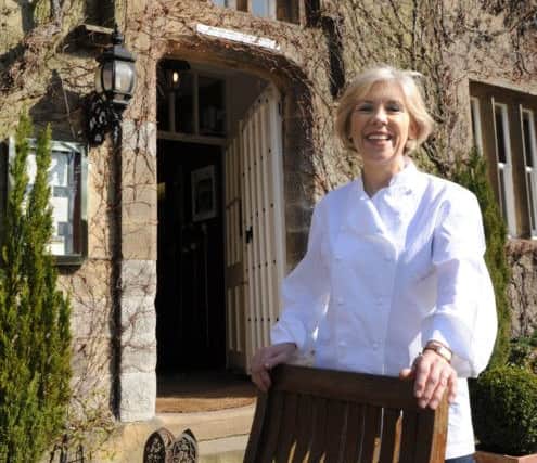 Chef Frances Atkins outside the Yorke Arms at Ramsgill.