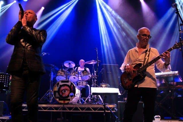 Glenn Gregory, Woody Woodmansey and Tony Visconti of Holy Holy. Picture: Nick Hynan