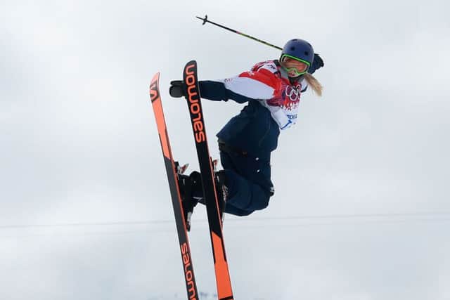 Great Britain's Katie Summerhayes in the Ladies Ski Slopestyle Qualification run 2 at the Rosa Khutor Extreme Park during the 2014 Sochi Olympic Games in Krasnaya Polyana, Russia. (Picture: David Davies/PA Wire)