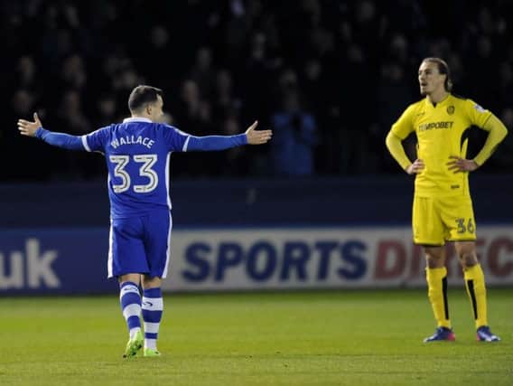 Ross Wallace celebrates his goal for Owls
