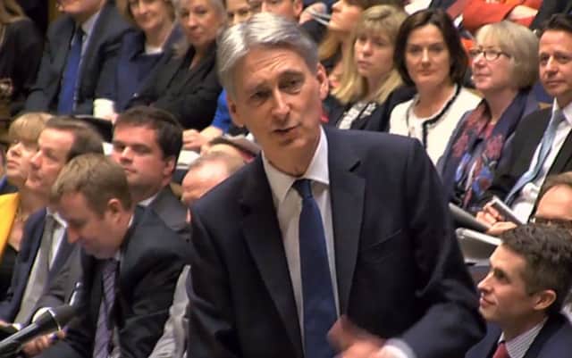 Chancellor of the Exchequer Philip Hammond making his Budget statement in the House of Commons.