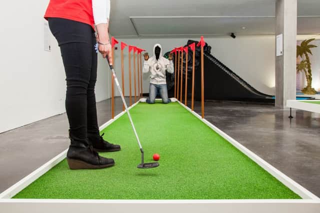 HOLE IN ONE: A new installation taking place  York Art Gallery . PICTURES: BARTOSZ KALI