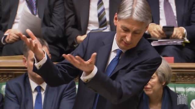Chancellor Philip Hammond mocks SNP MPs for failing to welcome cash for Scotland in his Budget today