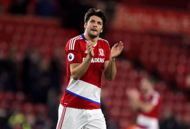 Middlesbrough's George Friend is injured for today's FA Cup clash with Manchester City.