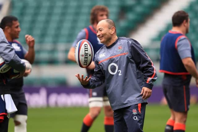 England head coach Eddie Jones during the Captain's Run at Twickenham on Friday. Picture: Adam Davy/PAl use. No use in books or print sales without prior permission.