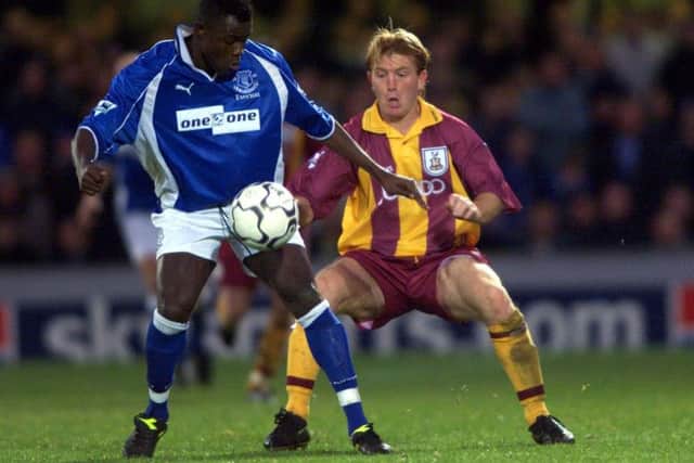 IN CHARGE: Stuart McCalls first game as caretaker manager of Bradford City against Everton after the sacking of Chris Hutchings following defeat at Charlton. Picture: Charles Knight