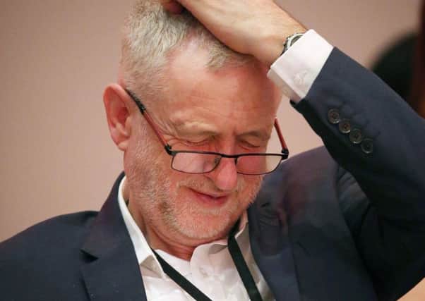 Jeremy Corbyn at the Labour Economic Conference in Glasgow.