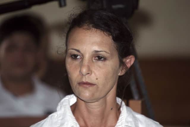 Sara Connor sits in a court room during her verdict trial in Bali