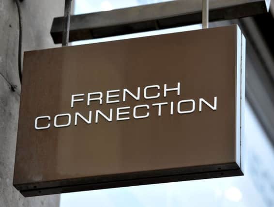 File photo of a shop sign for French Connection in London, as the struggling retailer continued to fall out of fashion, posting another loss and announcing plans to close six stores as it battles tough high street conditions and comes under heavy fire from investors. PRESS ASSOCIATION Photo. Issue date: Tuesday March 14, 2017. The group, best known for its FCUK merchandise, said pre-tax losses widened from Â£3.5 million last year to Â£5.3 million, while revenue slumped 6.7% to Â£153.2 million.  Photo: Nick Ansell/PA Wire