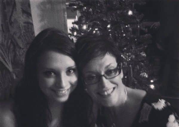 Megan Roberts with her mum Jackie at Christmas 2014. (S)