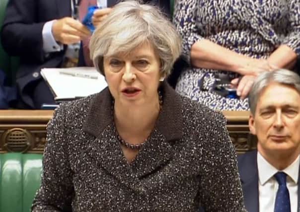 Theresa May addresses Parliament over Brexit and Scottish independence.