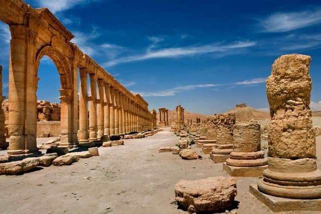 The ancient city of Palmyra in Syria, which has been badly damaged by IS. (PA).
