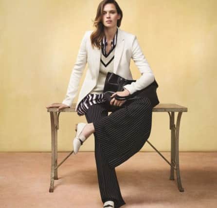 Coralyn jacket, Â£179; Philippa loafer, Â£149; Paige trousers, Â£79; Wimbledon tote, Â£189. From Hobbs.