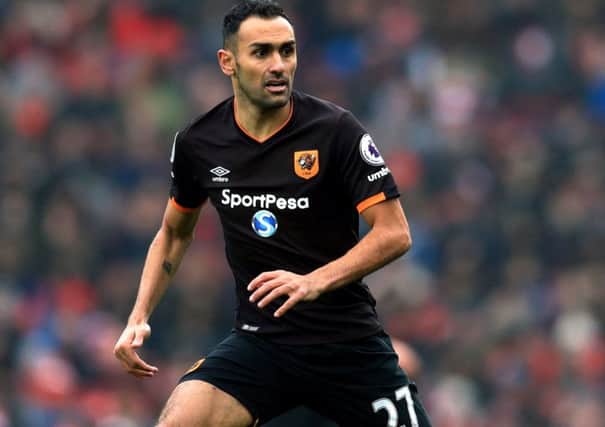 Hull City's Ahmed Elmohamady during the Premier League match at the Emirates Stadium, London.