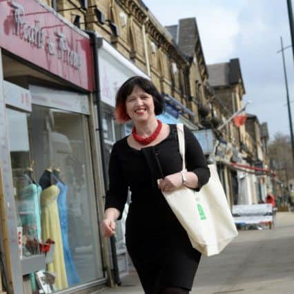 Jackie Mulligan, hopes ShopAppy will give busy people a way of supporting small businesses. pictured in Saltaire.  14 March 2017.  Picture: Bruce Rollinson