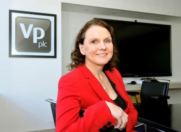 090317  Alison Bainbridge the Finance Director of VP plc in Harrogate.