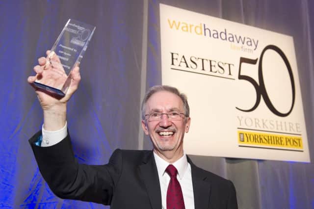 Winning ways - ESP group chief executive Terry Dunn pictured at the Ward Hadaway Yorkshire Fastest 50 awards 2016