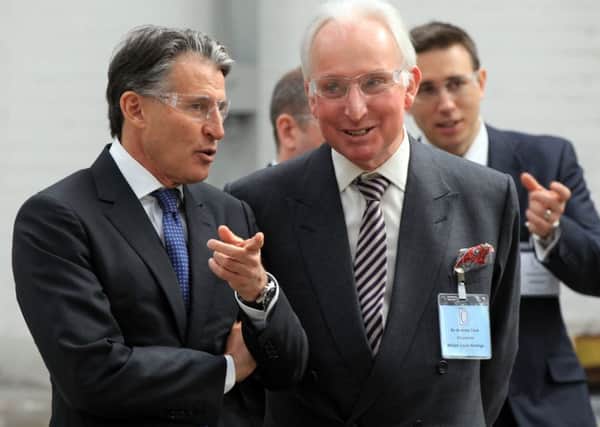 Lord Coe officially opened a new foundry plant at William Cook Cast Plant in Sheffield. Lord Coe is pictured with Chairman Sir Andrew Cook. Picture: Chris Etchells