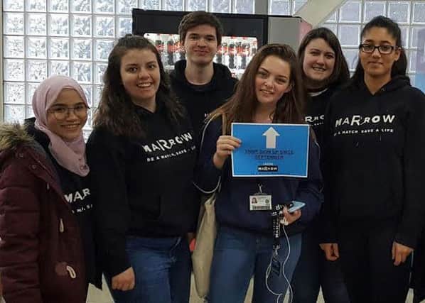 SIGN UP: University of Leeds students have signed up 11 people onto a blood cancer stem cell register.