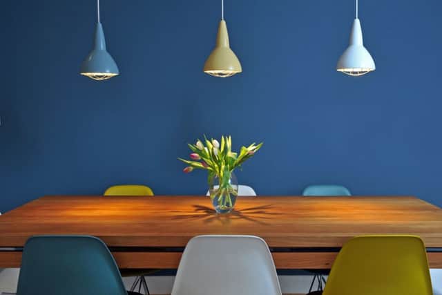 The dining area with Eames chairs from Vitra