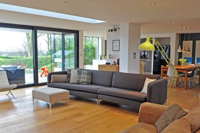 The open plan sitting room
