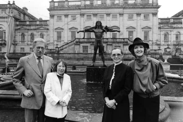 Harewood House Unveiling Ceremony  of sculpture with Sculptress Astrid Zydower YP 15 May 1985