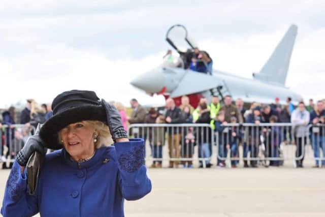 The Duchess of Cornwall visits 100 Squadron at RAF Leeming on Saturday