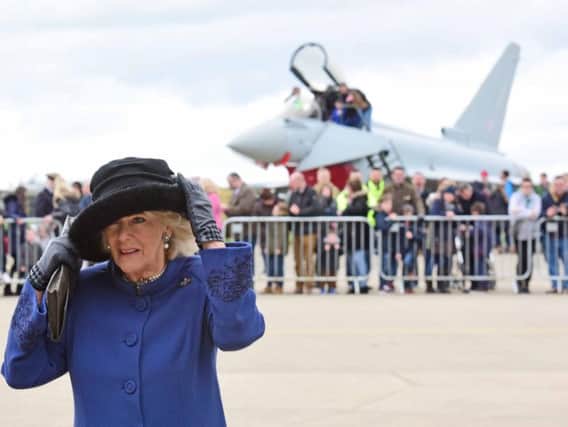 The Duchess of Cornwall visits 100 Squadron at RAF Leeming on Saturday