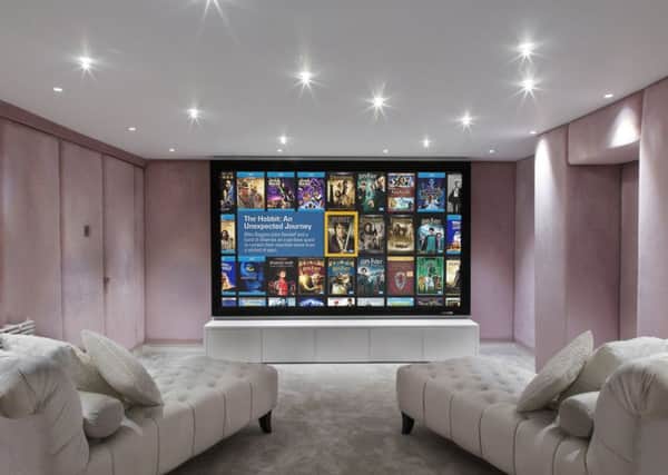 Cinema rooms, like this from Finite Solutions, are popular with buyers.