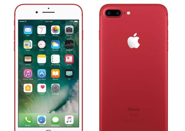 The red iPhone 7 which has been produced in partnership with an Aids charity