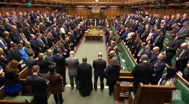 MPs observe a minute's silence to pay respect to the victims of Wednesday's terror attack in Westminster.