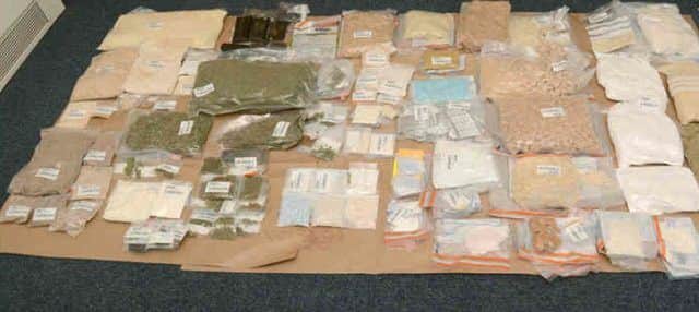 Part of the stash recovered by police