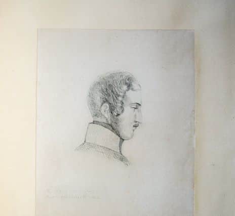 An etching of Prince Albert, with Queen Victoria's handwriting below. Picture: James Hardisty.