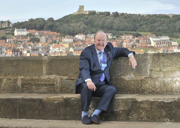 Scarborough entertainer Tony Peers relaxes at South Bay in Scarborough. Picture by Richard Ponter.