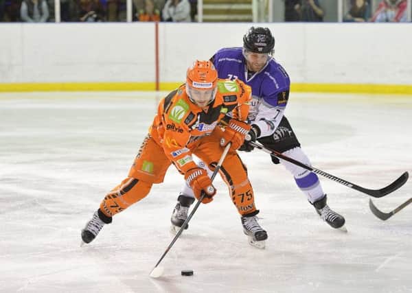 Robert Dowd got the scoring underway as Sheffield Steelers defeated Coventry Blaze last night (Picture: Dean Wooley).