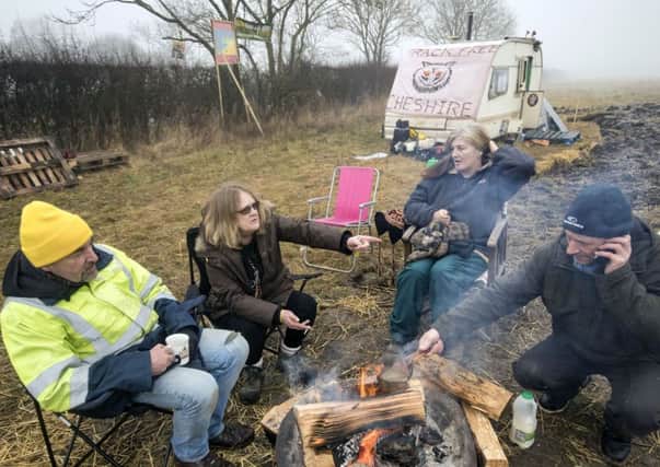 The anti-fracking protest camp at Kirby Misperton.