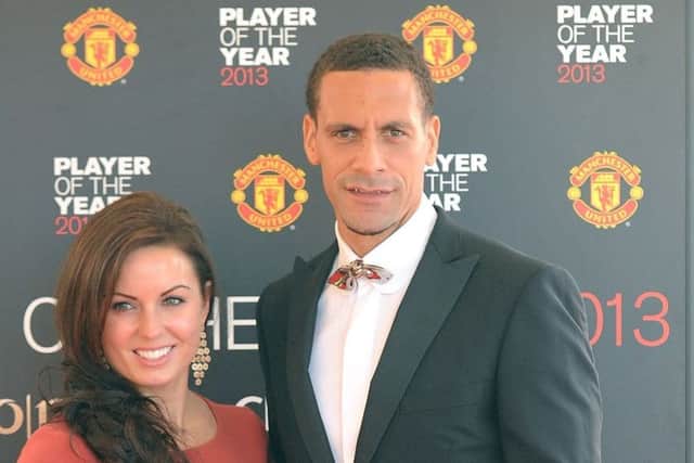 Coping with loss: Rio Ferdinand with his wife, Rebecca, who died in 2015. (PA).