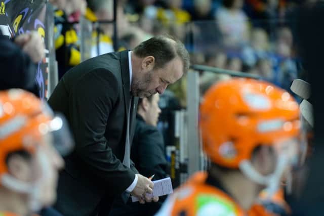 THE ONLY WAY IS UP: Paul Thompson was left fuming after a disastrous first period in Nottingham on Saturday night. Picture: Karl Denham/EIHL.