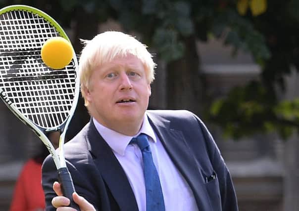 Net gains: Boris Johnson promoting a programme offering free physical activity sessions in parks and green spaces across the country in 2015.  (PA).
