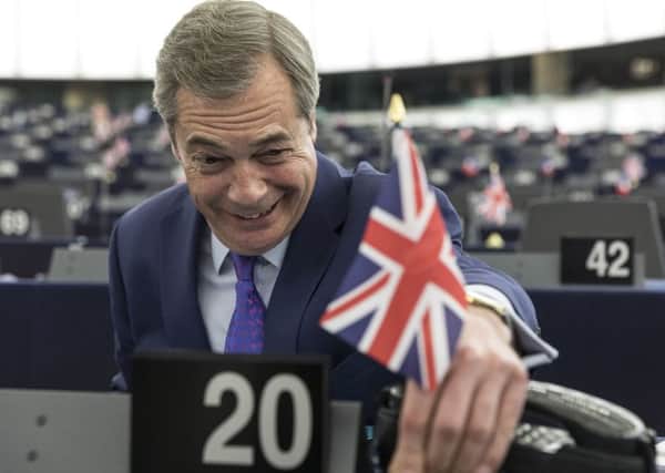 Former UKIP leader Nigel Farage attends a session at the European Parliament in Strasbourg