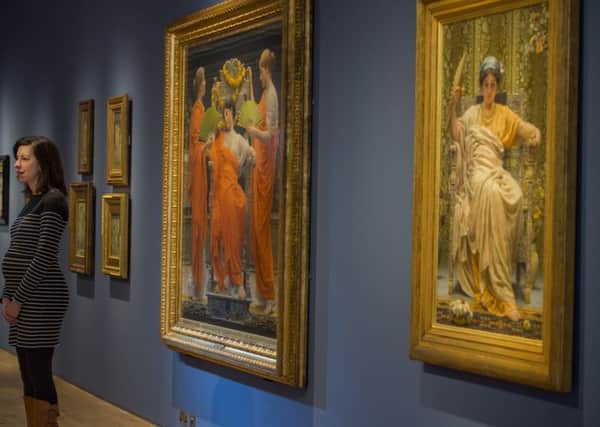 Date:5th April 2017.
Picture James Hardisty.
York Art Gallery  have a new exhibition by Albert Moore, his first solo exhibition of work in more than 100 years, also York  Art gallery has annouced they are planning to start fund raising to purchase one of his painting called 'A Revery' at a cost of 3.5M. Pictured Lara Turner, Senior Curator of Art at York Art Gallery.