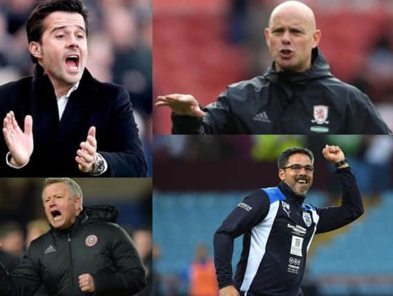 Marco Silva comes to blows with Steve Agnew in the dug-out this evening while Chris Wilder and David Wagner will hope their dream season will continue.
