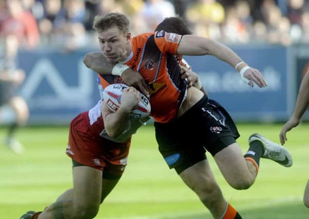 Upstarts: Michael Shenton and Castleford Tigers will look to continue their fine start at champions Wigan tonight. (Picture: Simon Hulme)