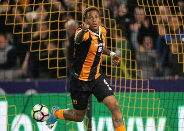 Hull City's Abel Hernandez celebrates scoring his side's third goal of the game. (Picture: PA)
