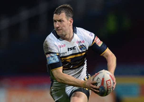 Danny McGuire will represent Leeds Rhinos for the 400th time against Warrington Wolves tonight (Picture: Bruce Rollinson).