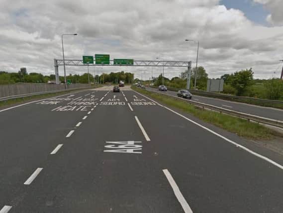 The collision happened on the A64 eastbound before the A1237 exit. Picture: Google