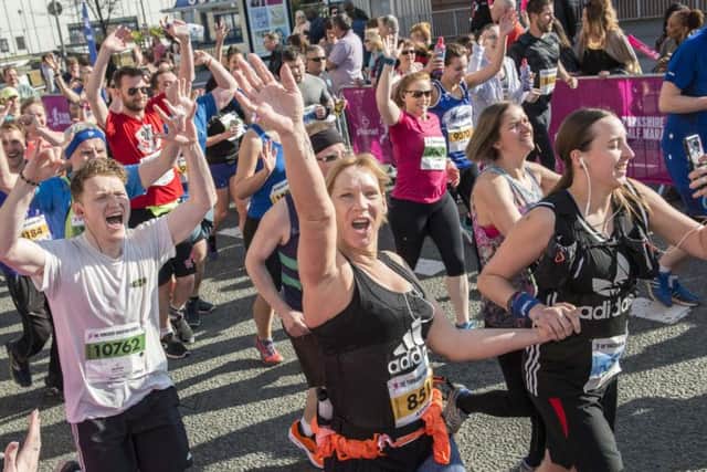 Runners hit the pavement for the Yorkshire Half Marathon today. Pics: Dean Atkins