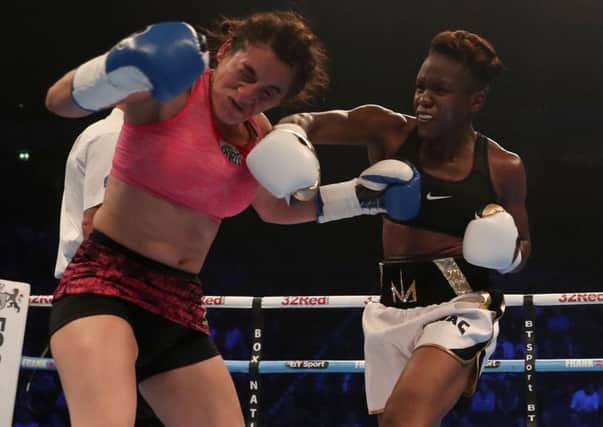 Nicola Adams (right) against Virginia Noemi Carcamo in the International Flyweight Contest at Manchester Arena. (Picture: Simon Cooper/PA Wire)