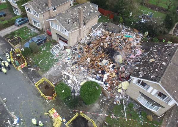 Aerial view of the house in York which exploded in a gas blast. Picture: Ross Parry Agency